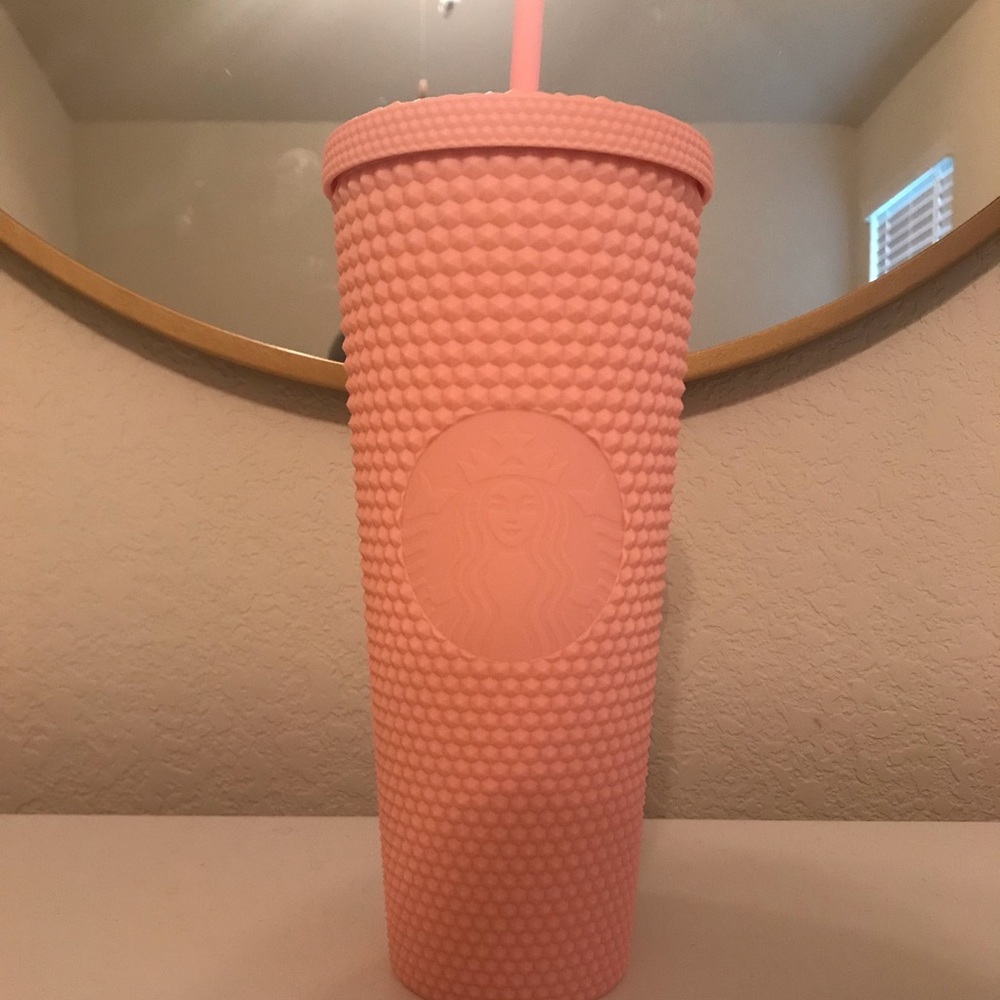 Starbucks matte pink studded tumbler